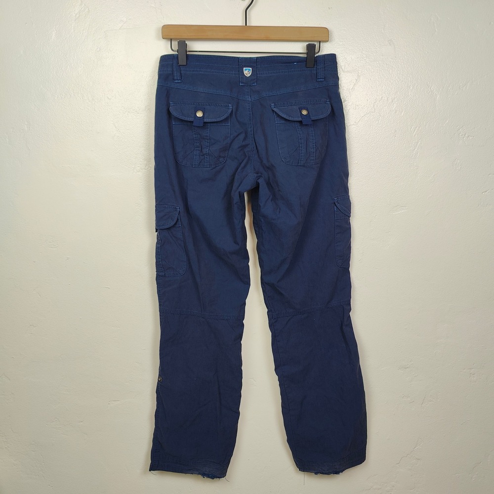 Kuhl Cargo Pants Womens 4 Regular Blue Vintage Patina Dye Gorpcore Hiking - Picture 8 of 12